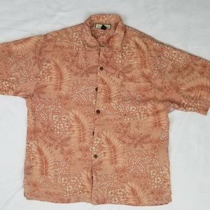 Tommy Bahama Coral short Sleeve Button Down Size L